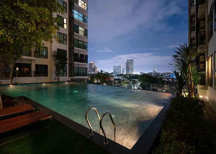 5min To Bts-7eleven- Pool Kitchen Gym Sunset View דירה בנגקוק