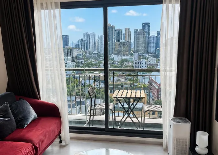 5min To Bts-7eleven- Pool Kitchen Gym Sunset View דירה